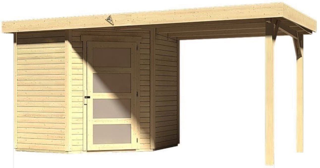 Holz-Gartenhaus mit Vordach, zur Nutzung als Hühnerstall oder zur Aufbewahrung von Geräten und Werkzeugen