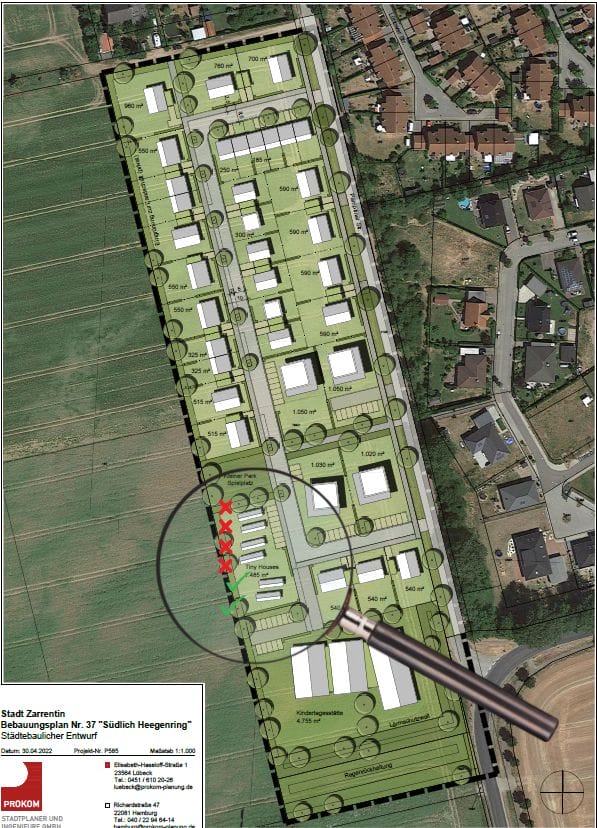 Städtebaulicher Entwurf: Bebauungsplan Nr. 37 „Südlich Heegenring“ von PROKOM Ingenieure GmbH, Stadt Zarrentin